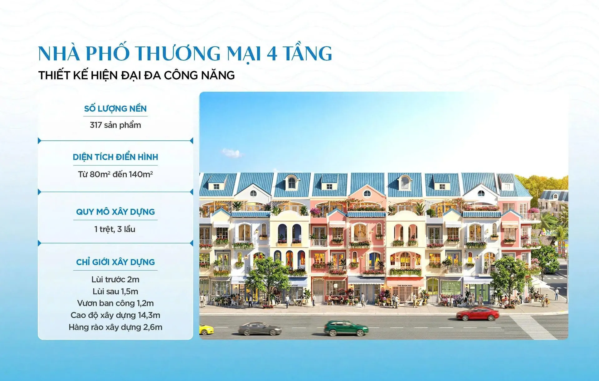 Nhà phố thương mại 4 tầng