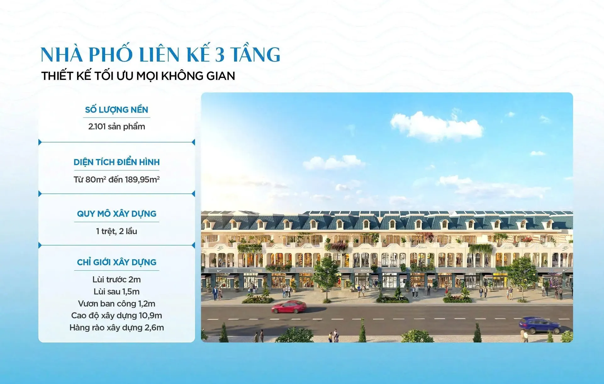 Nhà phố liên kế 3 tầng