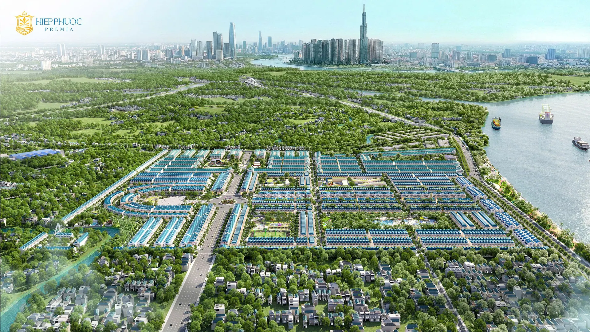 Tổng quan dự án Hiep Phuoc Premia nhìn từ trên cao